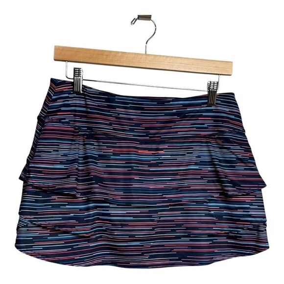 Athleta Swagger Tennis Athletic Skort Blue Multicolor Stripe medium - Picture 1 of 7